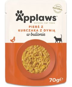 APPLAWS Chicken breast with pumpkin in broth - wet cat food - 70g
