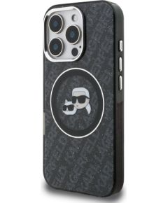 Karl Lagerfeld IML K&CH Heads Repeated Logo MagSafe Case Aizsargapvalks priekš Apple iPhone 16 Pro