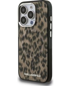 Karl Lagerfeld IML Leopard MagSafe Case Aizsargapvalks priekš Apple iPhone 15 Pro Max