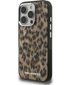 Karl Lagerfeld IML Leopard MagSafe Case Aizsargapvalks priekš Apple iPhone 16 Pro