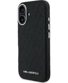 Karl Lagerfeld Grained PU Repeated Logo MagSafe Case Aizsargapvalks priekš Apple iPhone 16