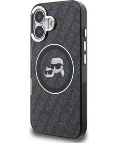 Karl Lagerfeld IML K&CH Heads Repeated Logo MagSafe Case Aizsargapvalks priekš Apple iPhone 16