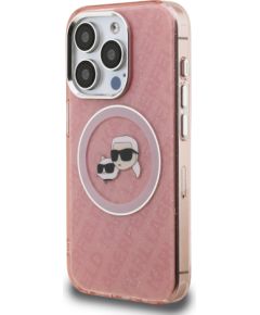 Karl Lagerfeld IML K&CH Heads Repeated Logo MagSafe Case Aizsargapvalks priekš Apple iPhone 15 Pro