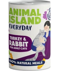 ANIMAL ISLAND Everyday Turkey and rabbit - wet cat food - 400g