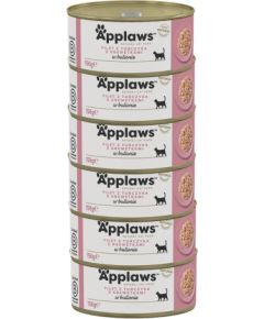APPLAWS Tuna fillet with prawn in broth - wet cat food - 6x156g