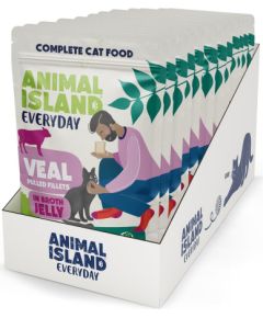 ANIMAL ISLAND Everyday Jelly Veal - wet cat food - 12 x 85g