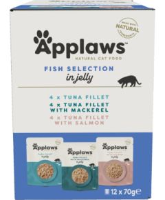 APPLAWS Fish selection multipack in broth - wet cat food - 12x70g