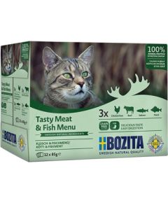 Bozita Kawałki w Sosie z Rybą i Mięsem-12 x 85g