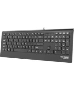 Natec Multimedia Keyboard BARRACUDA slim USB, US layout, black