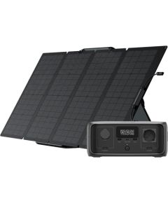 Set: EcoFlow River 3 UPS power station + 160W photovoltaic panel.