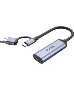 UNITEK V1167A video cable adapter USB Type-A/USB Type-C HDMI Black