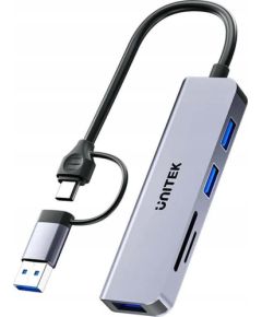 Unitek Hub 5w1 USB-A/C 5 Gbps SD micro SD