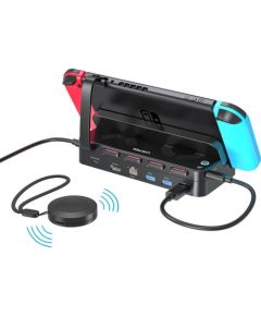 Unitek dokstacija + karšu lasītājs Nintendo Switch, PD 100W, HDMI 4K, RJ-45