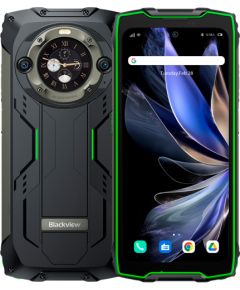 Blackview Rugged BV9300Pro LTE 6.7" FHD+IPS 1080x2388 120Hz Corning 5 12GB+256GB MT6789V G99 Dual-display CAM Front 32MP Rear 64MP+8MP IP68/IP69K Waterproof NFC Fingerprint 15080mAh NO Charger Android 13 up to 15 Green