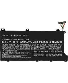 CoreParts Battery for Huawei Notebook  Laptop  41.26Wh Li-Polymer 11.46V 3600mAh  Black
