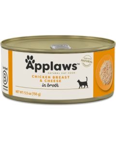 APPLAWS Chicken breast and cheese in broth - wet cat food - 156g