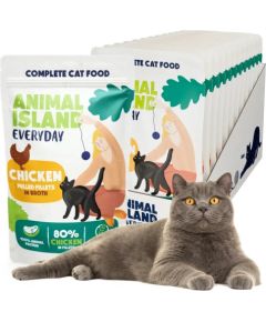 ANIMAL ISLAND Everyday Chicken fillets in broth - wet cat food - 12 x 85g