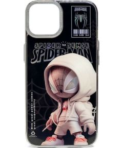 iLike Apple  iPhone 14 PC Silicone Case Spider Sense Black Silver