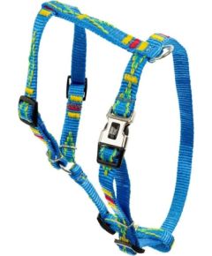 Zolux Szelki dla psa, wz�r etniczny, ta�ma polipropylenowa, 25mm/70-90cm b��kitna