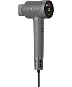 Aeno High Speed Hair Dryer, Grey, 220V-240V~50-60Hz, 1500W, Voice Control, Ionizer, Touch LCD, Infrared Nursing, Infrared Distance Protection, AI Control, Gravity Sensor 110000RPM, Noise less than 67dB