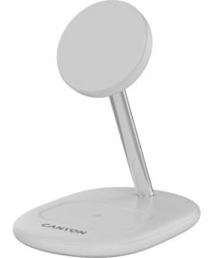CANYON wireless charger WCS-205 15W Qi2 2in1 White