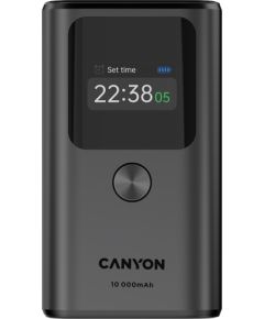 CANYON power bank OnPower 130 TFT 10000 mAh PD30W Dark Grey