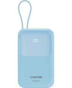 CANYON power bank OnPower 101 built-in cable 10000 mAh PD22.5W Blue
