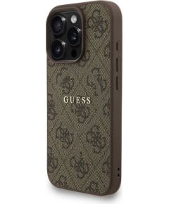 Guess PU Leather 4G Colored Ring Strap MagSafe Case Aisargapvalks priekš Apple iPhone 16 Pro Max