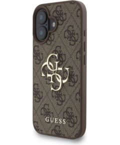 Guess PU 4G Metal Logo Strap Case Aizsargapvalks priekš Apple iPhone 16