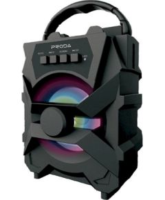 Proda Xunshen pārnēsājamais bezvadu Bluetooth skaļrunis FM radio / SD karšu lasītājs / AUX / USB melns