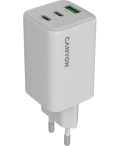CANYON charger CU65ACC GaN 65W 2xPD 1xQC EU White