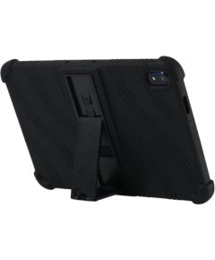 Tablet case for Prestigio Solutions Virtuoso PSTA101, soft rubber with extra protection on the corners, with kickstand. Color black.