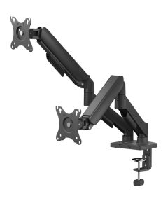 Monitora stiprinājums Savio  17" - 32" Dual monitor spring loaded desk mount
