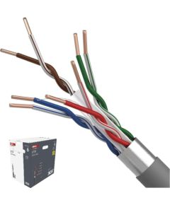 Emos Kabelis F/UTP CAT6 23AWG, ciets, vara, Eca CU