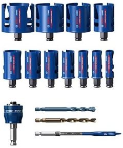 Bosch Expert hole saw set 'Construction Material', O 20-76mm, 15 pieces (with Power Change Plus adapter)