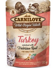 CARNILOVE Pouch Turkey&Valerian - wet cat food - 85g