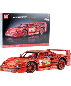Leantoys Construction Bricks Sports Car Racing Red 1:10 2688 pcs.
