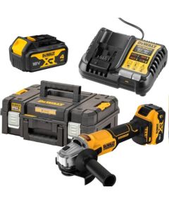 Leņķa slīpmašīna DeWalt DCG407M2T-QW; 125 mm; 18 V; 2x4,0 Ah akum.