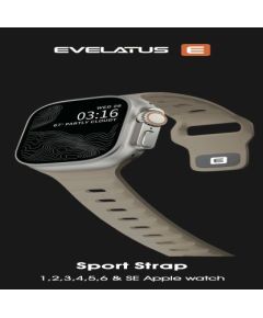 Evelatus   Watch 42/44/45 Sport Silicone Loop Beige Grey