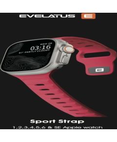 Evelatus   Watch 42/44/45 Sport Silicone Loop Dark Cherry
