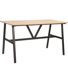 Dining table SVEA 140x70xH76cm, ash/black