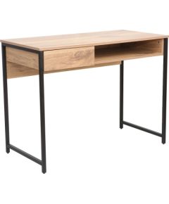 Desk DIMITRA 100x50xH76cm, rustic/black