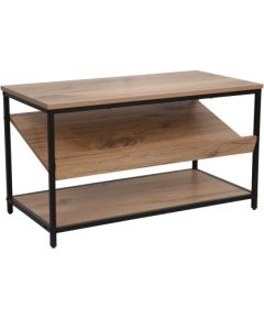 Shoe rack DIMITRA 80x40xH45cm, rustic/black