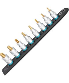 Hazet SmartRail 1/2 socket set Torx, 8 pieces (black, T20 - T60, short)