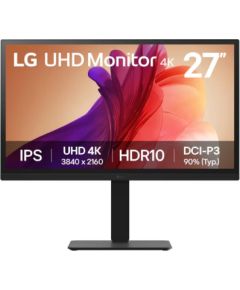 LCD Monitor LG 27BA45U-B 27" 4K Matte Panel IPS 3840x2160 16:9 60Hz 5 ms Speakers Colour Black 27BA45U-B
