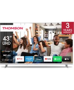 TV Set THOMSON 43" 4K/Smart QLED 3840x2160 Google TV White 43UG4S14W