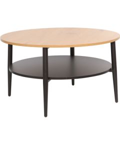 Coffee table HECTOR 80x80xH45cm, ash/black