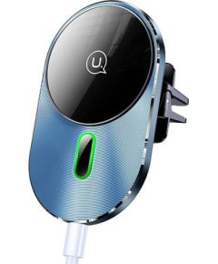 USAMS Uchwyt indukcyjny Magnetic Car Wireless Charging 15W do kratki went. szary|grey CD170DZ01 (US-CD170)