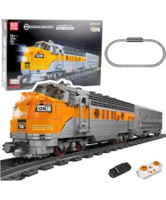 Leantoys Construction Blocks Gray-Yellow Remote Controlled Train RC 1751 pcs.