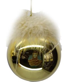 Christmas ornament JOY GOLDY D10cm, glass